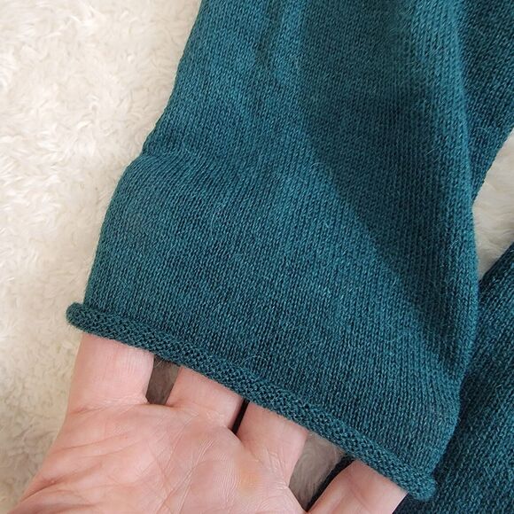 Beyond Threads NWOT 100% Baby Alpaca Fine Knit Open Cardigan Peru Green‎ Size L - Picture 7 of 14